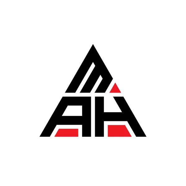 Üçgen Şekilli Mah Üçgen Harf Logosu Tasarımı Mah Üçgen Logo — Stok Vektör