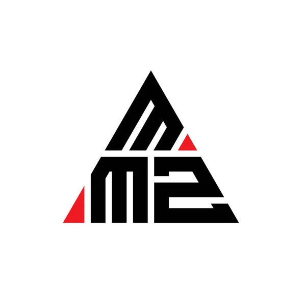 Mmz Triangolo Lettera Logo Design Con Forma Triangolo Monogramma Design — Vettoriale Stock