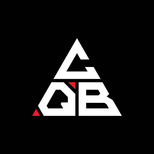 Projeto Logotipo Letra Triângulo Cqb Com Forma Triângulo Monograma Projeto —  Vetores de Stock