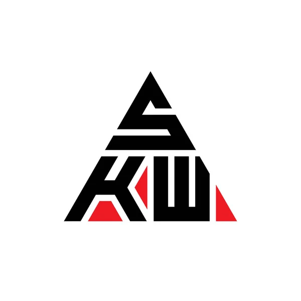 Літера Skw Трикутника Логотипом Літери Трикутної Форми Монограма Логотипу Skw — стоковий вектор