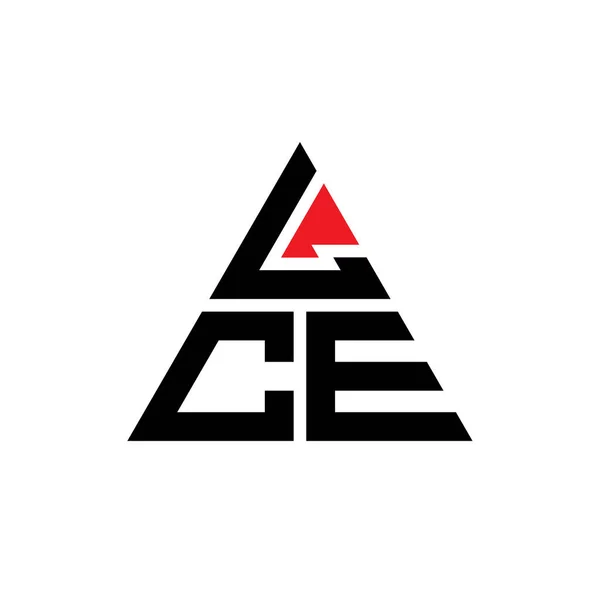 Lce Driehoekige Letter Logo Ontwerp Met Driehoekige Vorm Lce Driehoek — Stockvector