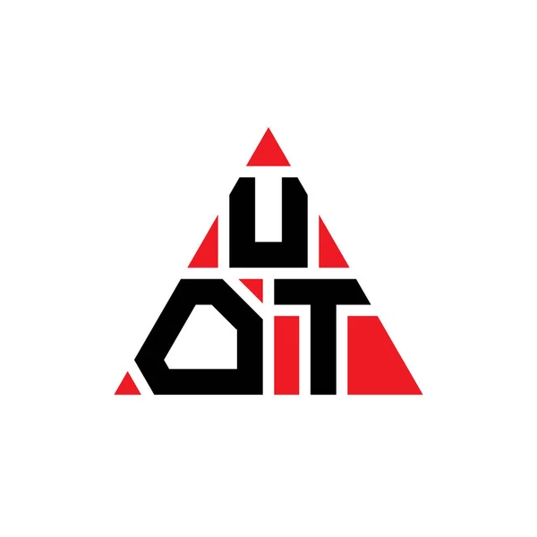 Üçgen Şekilli Uot Üçgen Harf Logosu Tasarımı Uot Üçgen Logo — Stok Vektör