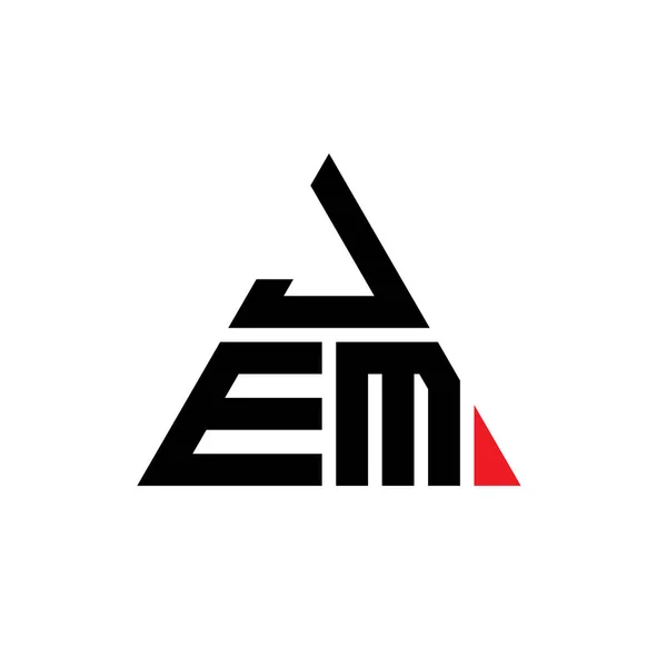 Diseño Logotipo Letra Triángulo Jem Con Forma Triángulo Monograma Diseño — Archivo Imágenes Vectoriales