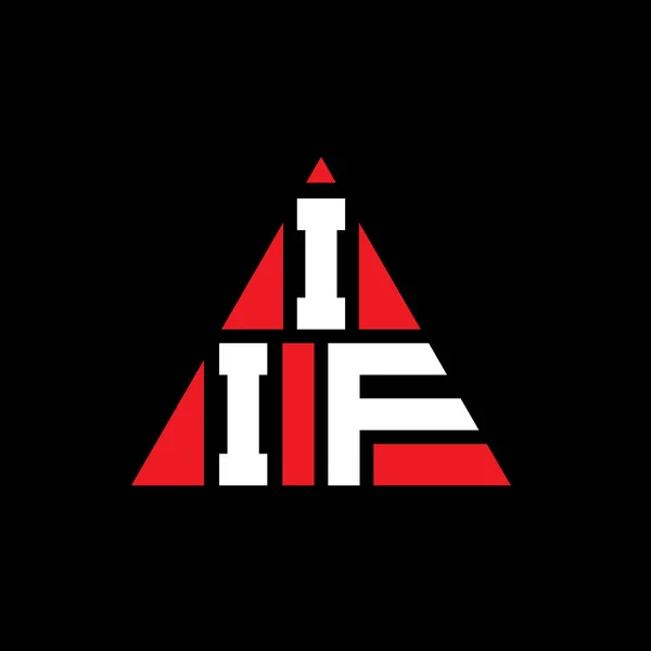 Design Trojúhelníkového Písmene Trojúhelníkovým Tvarem Iif Trojúhelník Logo Design Monogram — Stockový vektor