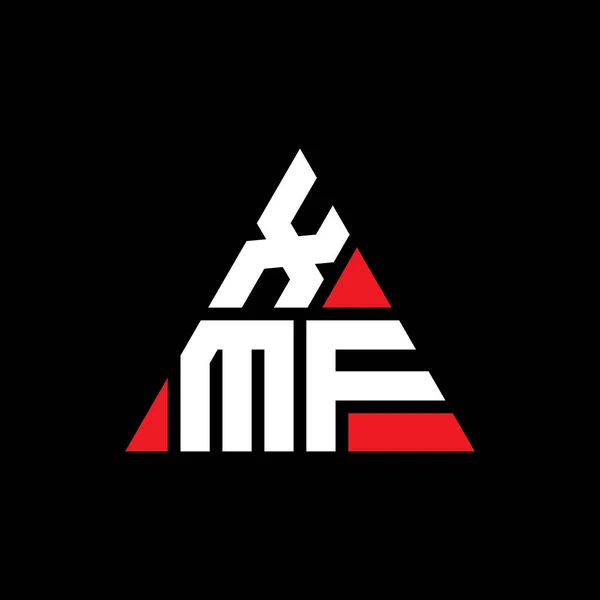 Xmf 삼각형 디자인 삼각형 Xmf 삼각형 디자인 모노그램 Xmf 삼각형 — 스톡 벡터