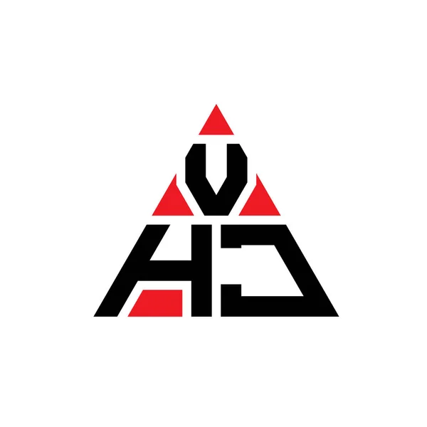 Vhj Triangel Bokstav Logotyp Design Med Triangel Form Vhj Triangel — Stock vektor