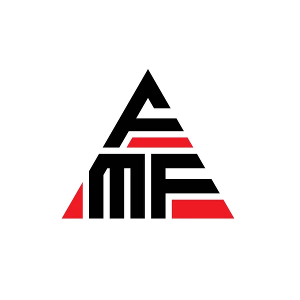 Fmf Triangle Letter Logo Design Triangle Shape Fmf Triangle Logo — Stock Vector