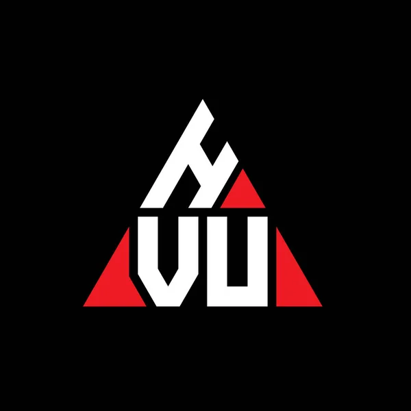 Hvu Triangle Letter Logo Design Triangle Shape Hvu Triangle Logo — Stock Vector