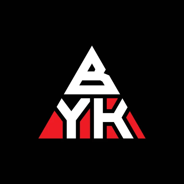 Byk Σχέδιο Λογότυπο Τριγωνικό Γράμμα Σχήμα Τριγώνου Μονόγραμμα Σχεδιασμού Τριγώνου — Διανυσματικό Αρχείο