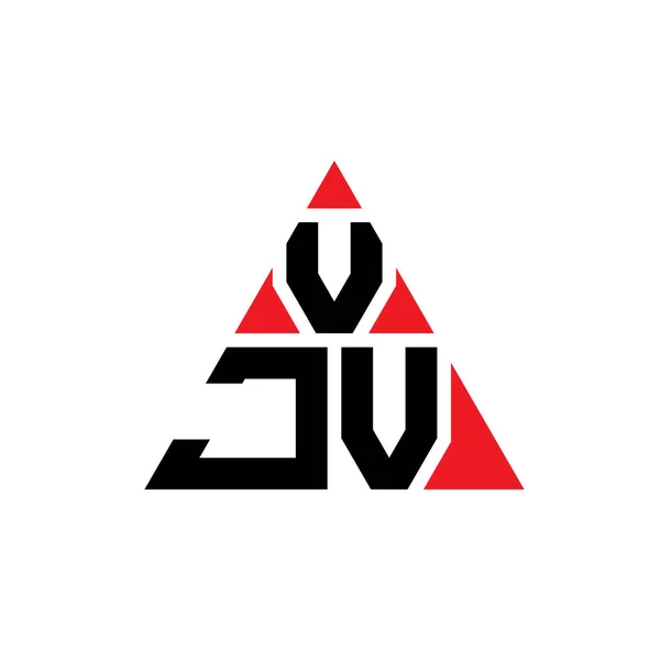 Diseño Del Logotipo Letra Del Triángulo Vjv Con Forma Triángulo — Vector de stock