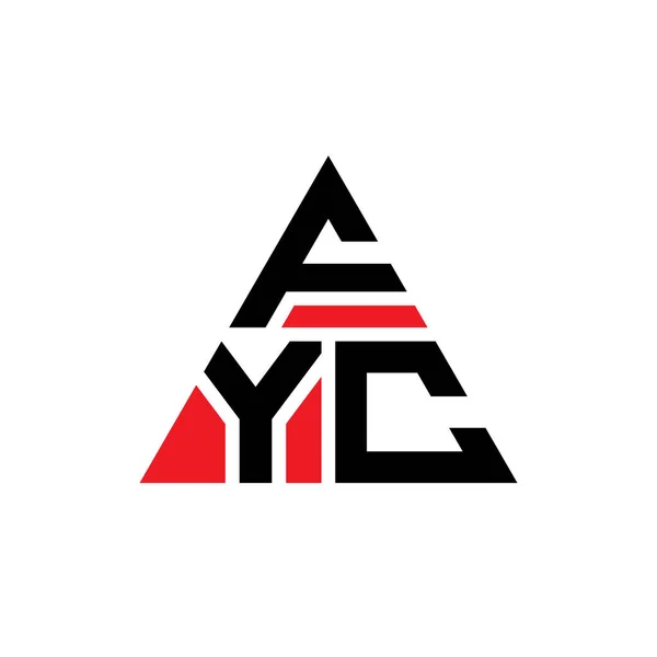 Fyc三角形字母标志设计与三角形形状 Fyc三角形标志设计单字 Fyc三角形矢量标识模板与红色 Fyc三角标识简单 豪华的标志 — 图库矢量图片