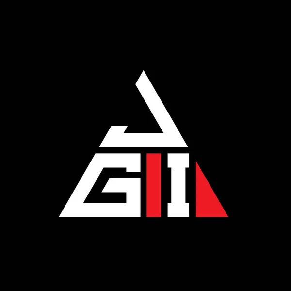 Jgi Трикутний Дизайн Логотипу Букви Формою Трикутника Конструкція Логотипу Jgi — стоковий вектор