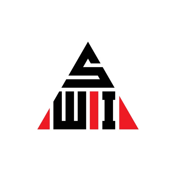 Swi Triangle Letter Logo Design Triangle Shape Swi Triangle Logo — Stock Vector