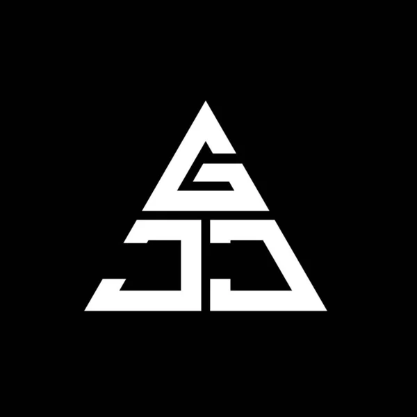 Návrh Loga Trojúhelníkového Písmene Gjj Trojúhelníkovým Tvarem Gjj Trojúhelník Logo — Stockový vektor