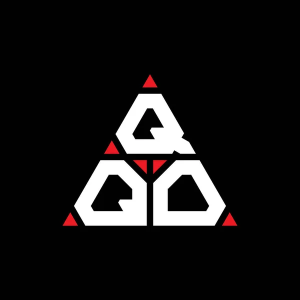 Qqo Triangel Bokstav Logotyp Design Med Triangel Form Qqo Triangel — Stock vektor