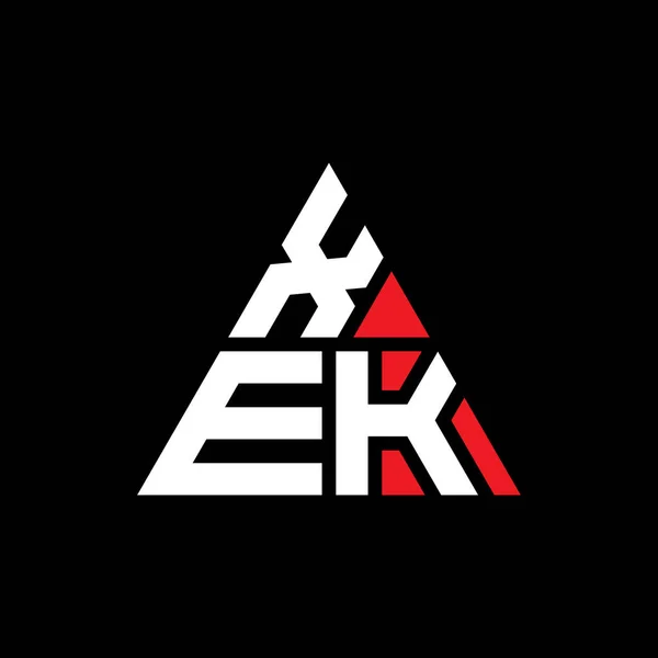 Xek Треугольник Письмо Логотип Дизайн Треугольной Формы Монограмма Логотипа Треугольника — стоковый вектор