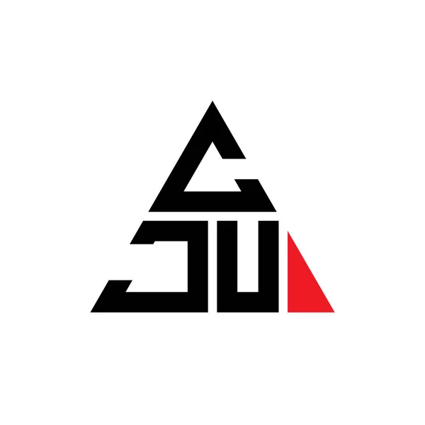 Logo Trójkąta Cju Kształcie Trójkąta Logo Trójkąta Cju Projekt Monogram — Wektor stockowy