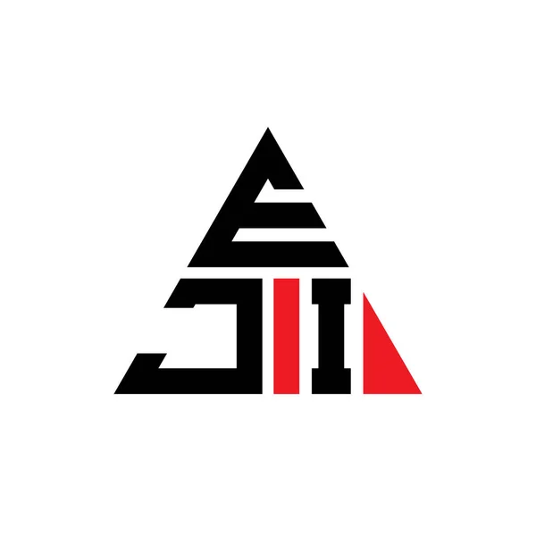 三角形をしたEji三角形の文字ロゴデザイン Eji三角形のロゴデザインモノグラム 赤い色のEji三角形ベクトルロゴテンプレート Eji三角形のロゴシンプル エレガントで豪華なロゴ — ストックベクタ