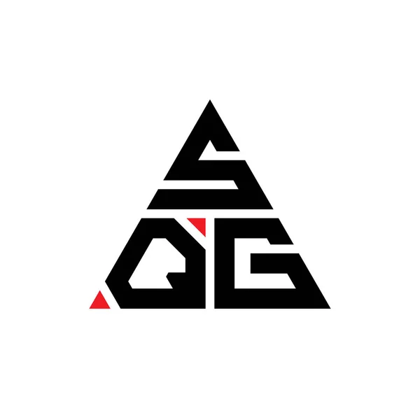 Üçgen Şekilli Sqg Üçgen Harf Logosu Tasarımı Sqg Üçgen Logo — Stok Vektör