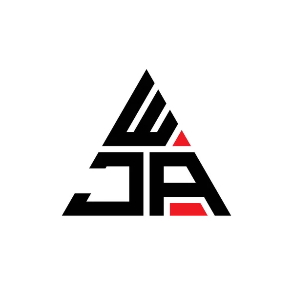 Wja Triangle Lettre Logo Design Avec Forme Triangle Wja Triangle — Image vectorielle
