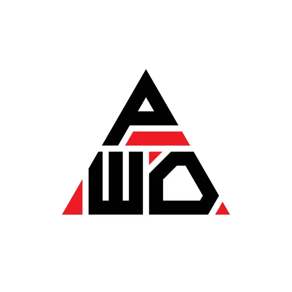 Формат Логотипу Pwo Трикутної Літери Формою Трикутника Pwo Трикутний Логотип — стоковий вектор