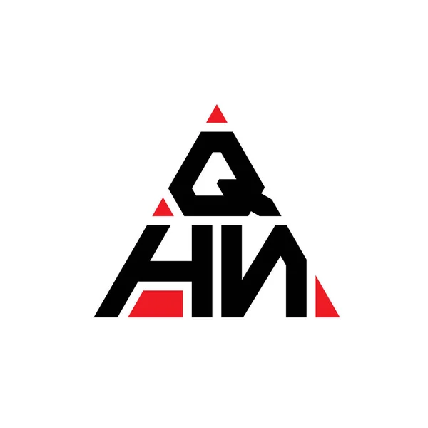 Qhn Triangle Letter Logo Design Triangle Shape Qhn Triangle Logo — Stock Vector