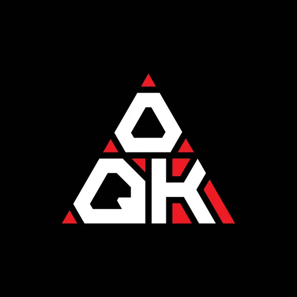 Logo Logo Segitiga Oqk Dengan Bentuk Segitiga Monogram Desain Logo - Stok Vektor