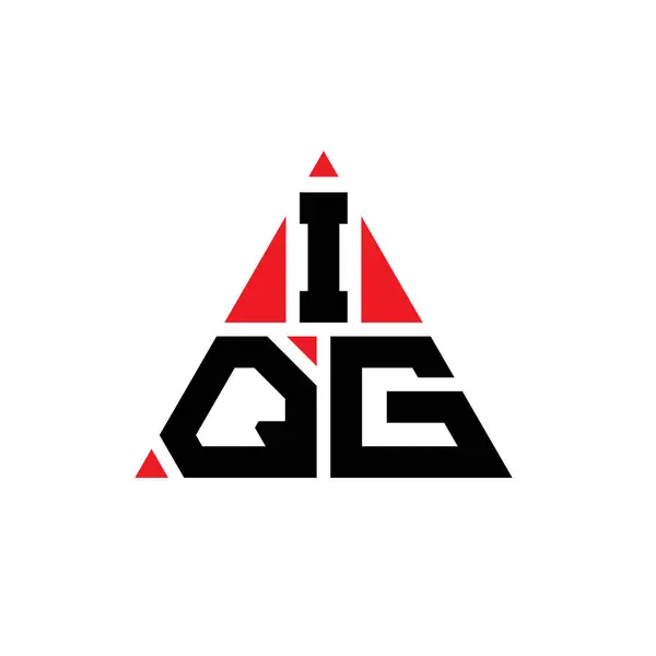 Iqg Driehoek Letter Logo Ontwerp Met Driehoek Vorm Iqg Driehoekig — Stockvector