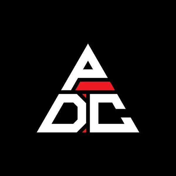 三角形のデザインのPdc三角形文字ロゴデザイン Pdc三角形のロゴデザイン モノグラム 赤い色のPdc三角形ベクトルロゴテンプレート Pdcの三角形のロゴシンプル エレガントで豪華なロゴ — ストックベクタ