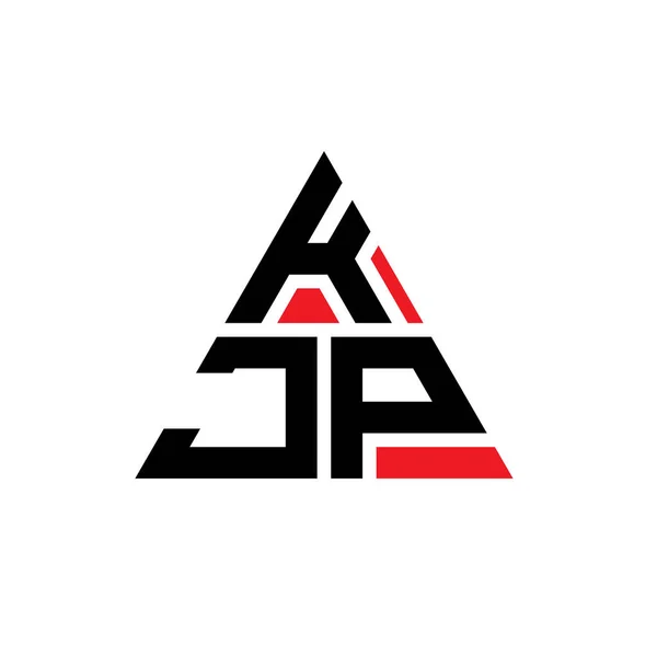 Diseño Del Logotipo Letra Del Triángulo Kjp Con Forma Triángulo — Archivo Imágenes Vectoriales