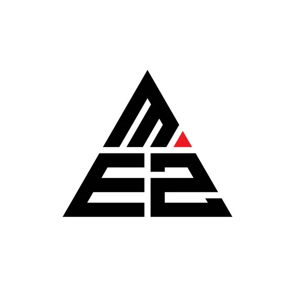 Mez Triangel Bokstav Logotyp Design Med Triangel Form Mez Triangel — Stock vektor