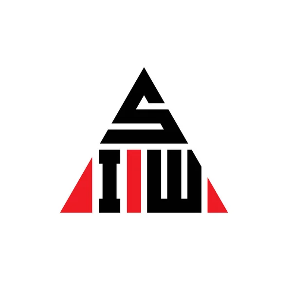 Siw Triangle Letter Logo Design Triangle Shape Siw Triangle Logo — Stock Vector