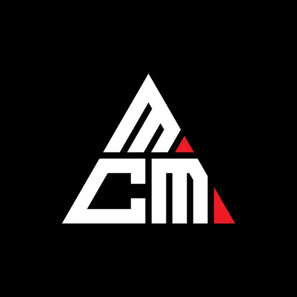 Diseño Del Logotipo Letra Del Triángulo Mcm Con Forma Triángulo — Archivo Imágenes Vectoriales