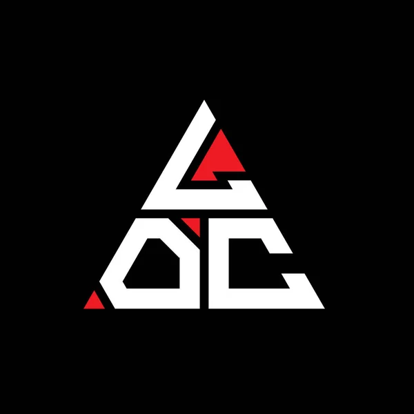 3角形のLoc三角形の文字ロゴデザイン Loc三角形ロゴデザインモノグラム Loc三角形ベクトルのロゴテンプレート Loc三角形のロゴシンプル エレガントで豪華なロゴ — ストックベクタ