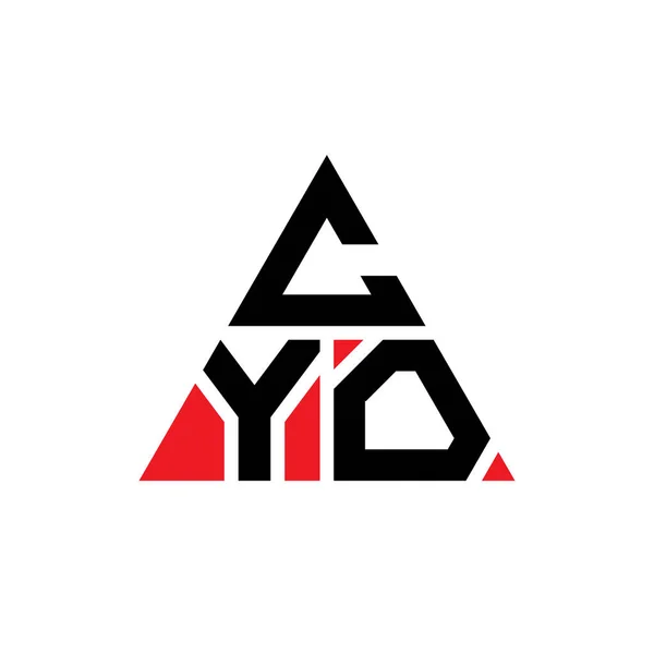 Projekt Trójkątnego Logo Litery Cyo Kształcie Trójkąta Monografia Projektu Logo — Wektor stockowy