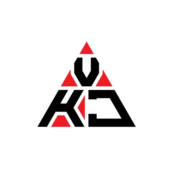 Üçgen Şekilli Vkj Üçgen Harf Logosu Tasarımı Vkj Üçgen Logo — Stok Vektör
