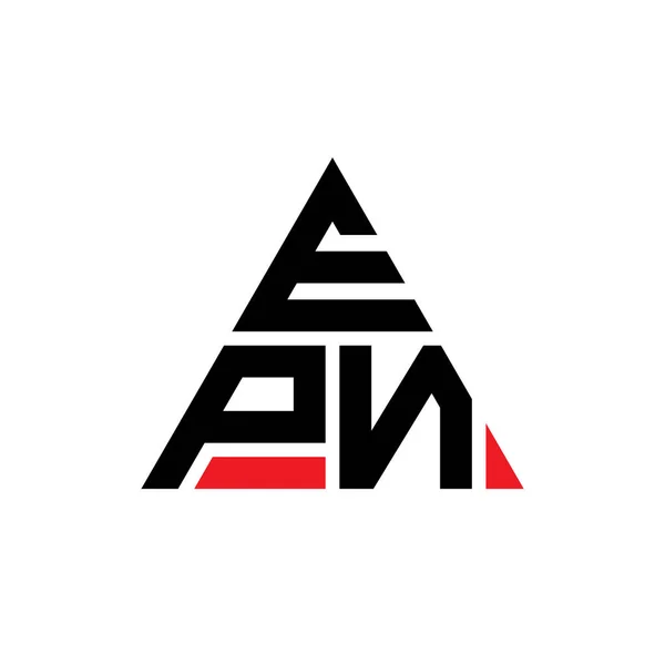 Epn Driehoekig Logo Met Driehoekige Vorm Epn Driehoek Logo Ontwerp — Stockvector