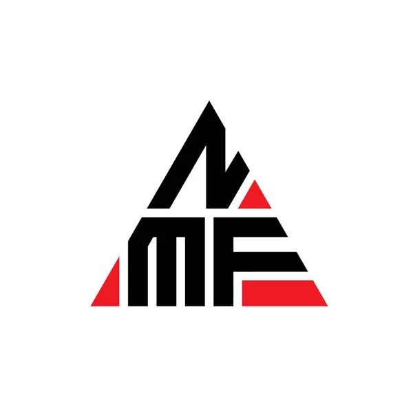 Nmf Triangle Letter Logo Design Triangle Shape Nmf Triangle Logo — Stock Vector