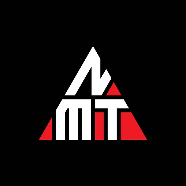 三角形のNmt三角形の文字のロゴデザイン Nmt三角形のロゴデザインモノグラム Nmt三角形ベクトルロゴテンプレート Nmt三角形のロゴシンプル エレガントで豪華なロゴ — ストックベクタ