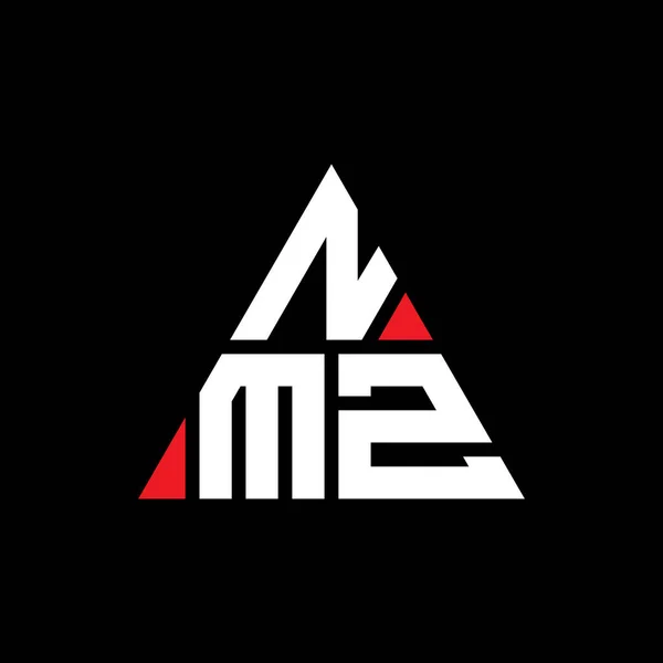 Nmz三角形字母标志设计与三角形形状 Nmz三角形徽标设计单字 Nmz三角形矢量标识模板与红色 Nmz三角标识简单 豪华的标志 — 图库矢量图片#