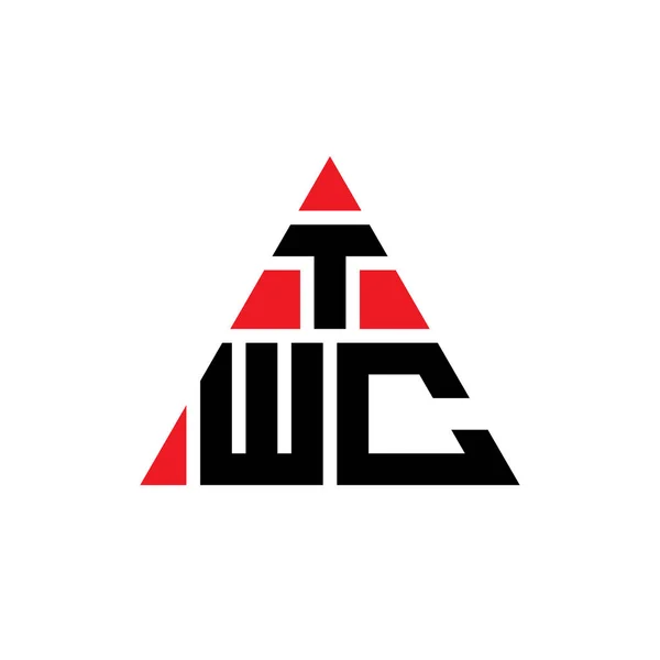 Twc Треугольник Письмо Логотип Дизайн Треугольной Формы Монограмма Треугольного Логотипа — стоковый вектор