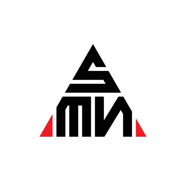 Design Del Logo Della Lettera Triangolo Smn Con Forma Triangolo — Vettoriale Stock