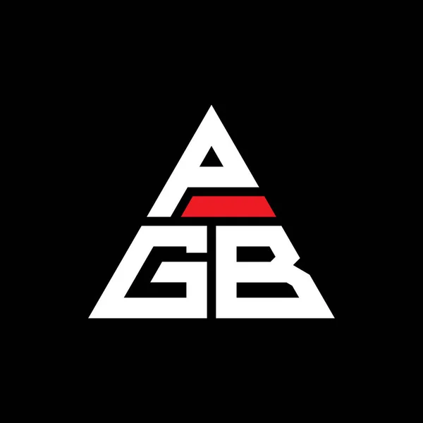 Pgb Dreieck Buchstabe Logo Design Mit Dreieck Form Pgb Dreieck — Stockvektor