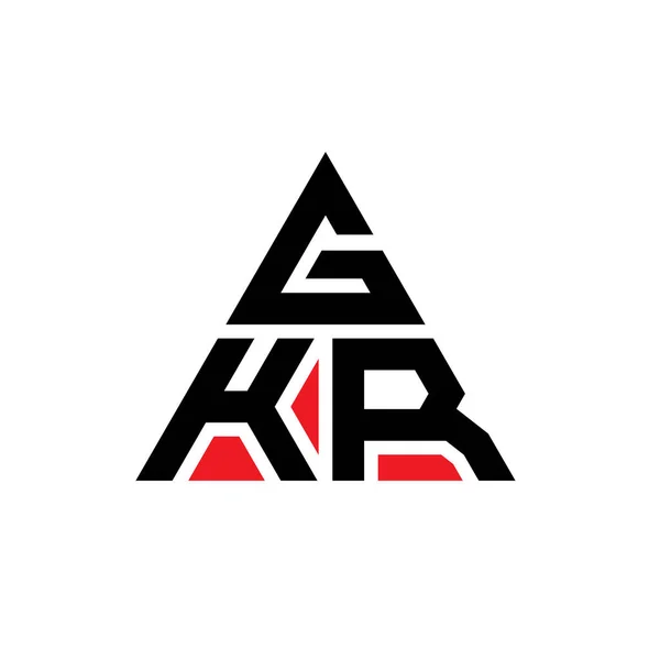 Gkr Triangle Letter Logo Design Triangle Shape Gkr Triangle Logo — Stock Vector