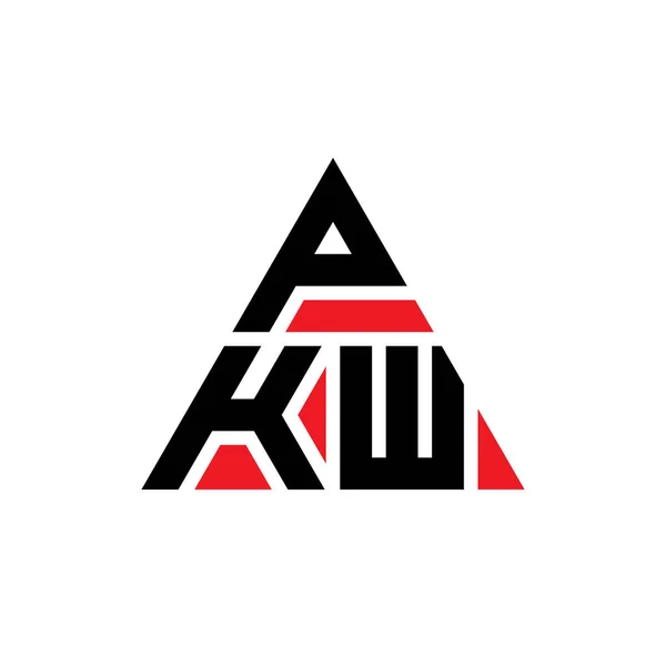 Формат Логотипу Pkw Трикутної Літери Формою Трикутника Монограма Дизайну Логотипу — стоковий вектор