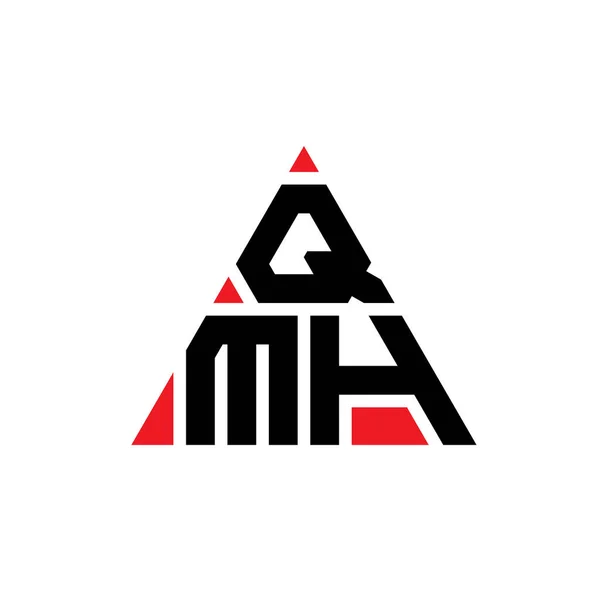 Diseño Del Logotipo Letra Del Triángulo Qmh Con Forma Triángulo — Vector de stock