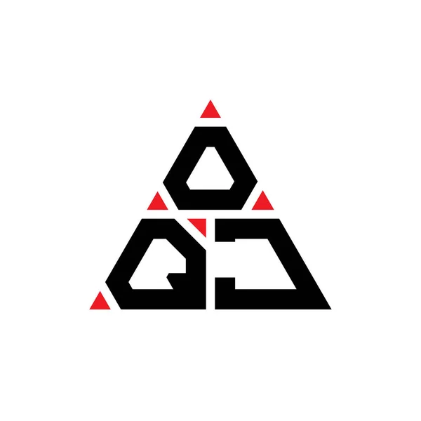 Oqj Triangel Bokstav Logotyp Design Med Triangel Form Oqj Triangel — Stock vektor
