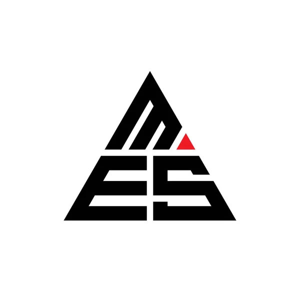 Mes Triangel Bokstav Logotyp Design Med Triangel Form Mes Triangel — Stock vektor