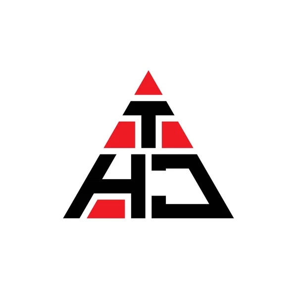 Thj Triangel Bokstav Logo Design Med Triangel Form Thj Triangel — Stock vektor