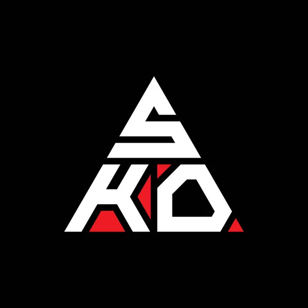 Sko Треугольник Письмо Логотип Дизайн Треугольной Формы Монограмма Треугольного Логотипа — стоковый вектор